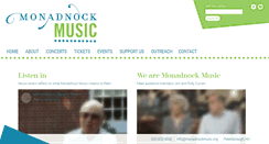 Desktop Screenshot of monadnockmusic.org